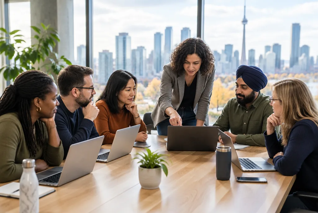 A hands-on AI workshop with a business team in a Toronto office